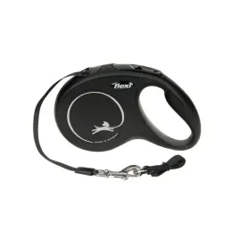 flexi-new-classic-m-tasma-5m-czarny-do-25kg