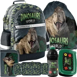 zestaw-5ele-tyranozaur-plecak-szkolny-dinozaury