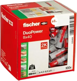 fischer-duopower-840-kolki-uniwersalne-2k-bez-srub-100-szt