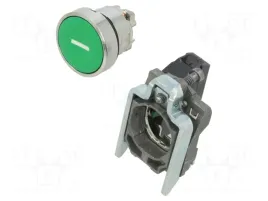 xb4ba3311-przelacznik-przyciskany-22mm-no-plaski-zielony-fi-22mm-x1szt