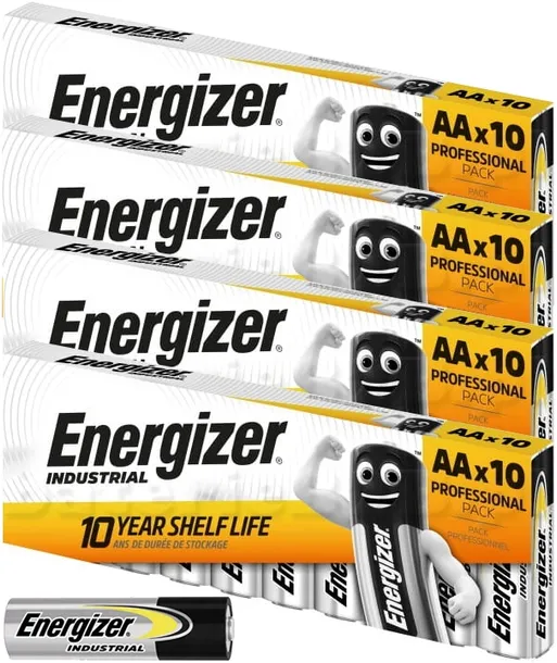 40x MOCNA BATERIA ALKALICZNA DUŻE PALUSZKI ENERGIZER INDUSTRIAL AA R6 LR6
