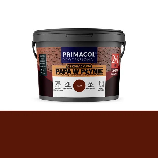 Papa w płynie dekoracyjna ceglany 3kg Primacol Na Beton Blachę Gont Drewno