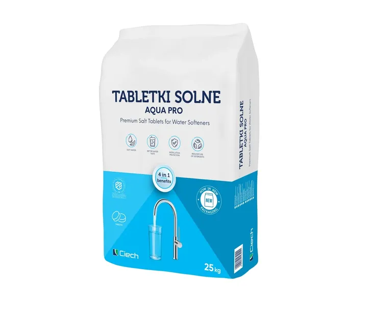 SÓL TABLETKI SOLNE DO ZMIĘKCZACZ WODY 25KG CIECH