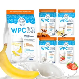 odzywka-bialkowa-wpc80-banan-bialko-spomlek-700g-probki-30g-mix-smakow