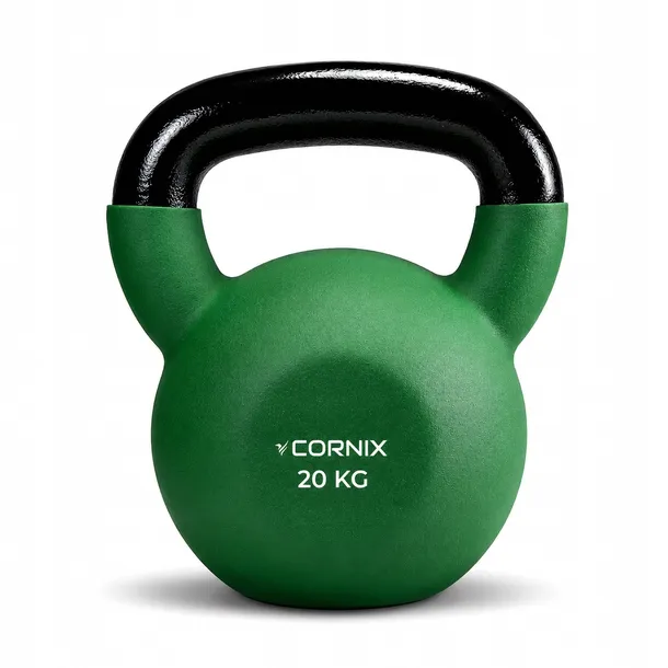 KETTLEBELL 20KG ŻELIWNY WINYLOWY CORNIX HANTEL KETTLE ODWAŻNIK OBCIĄŻNIK