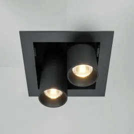 podwojna-lampa-wpuszczana-magnum-dl094-02-7w3k-b-led-14w-3000k-tubki-czarna