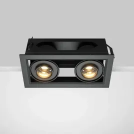 podwojna-lampa-wpuszczana-metal-modern-dl093-02-10w3k-b-led-20w-czarna
