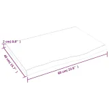 polka-scienna-rustykalna-60x40x2-cm-dab-braz-stan-nowy