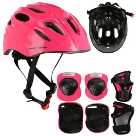 kask-rowerowy-regulowany-ochraniacze-zestaw-na-rolki-rower-deskorolke
