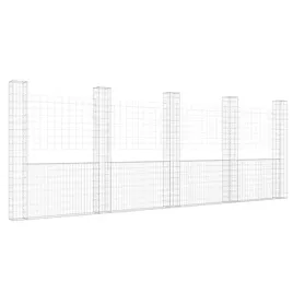 ogrodzenie-gabionowe-z-5-slupkami-zelazo-500x20x200-cm