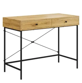 biurko-loftowe-dab-naturalny-100-cm-2-szuflady-metalowy-stelaz-navero