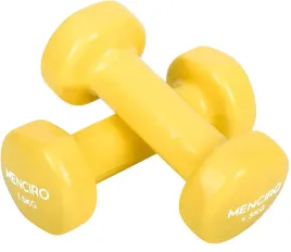 menciro-hantle-zestaw-2-x-15kg-zolte-krotkie-do-treningu-domowego