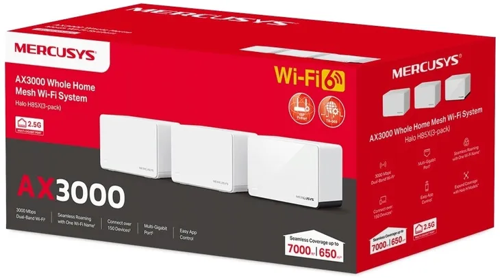 system-mesh-mercusys-haloh85x-3-pack-standard-pracy-bezprzewodowej-802-11ax-wi-fi-6