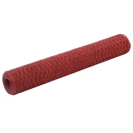 ogrodzenie-z-siatki-stal-i-pvc-25x1-m-czerwone