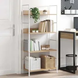 regal-4-poziomowy-debowy-bialy-60x276x1245-cm