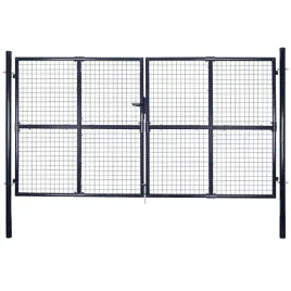 brama-ogrodowa-z-siatki-ocynkowanej-stal-300x200-cm-szara