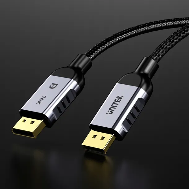 unitek-przewod-displayport-2-1-8k-120hz-1m-czarno-szary-marka-unitek