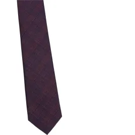 krawat-jedwabny-rudy-granat-krata