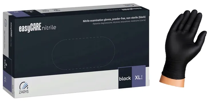Rękawice RĘKAWICZKI nitrylowe ZARYS BLACK 100 szt CZARNE