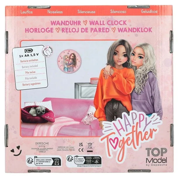 top-model-12432-zegar-scienny-happy-together-plec-dziewczynki