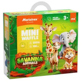 marioinex-klocki-waffle-mini-savanna-animals-100-el-w-tym-16-zwierzat