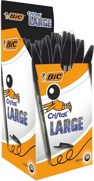 bic-dlugopis-cristal-large-czarny-waga-z-opakowaniem-0-15-kg