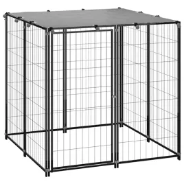 kojec-dla-psow-110x110x110-cm-czarny-srebrnoszary