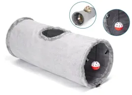 tunel-dla-kotow-zamszowy-aksamit-z-dzwoneczkiem-pileczka-60-cm-skladany