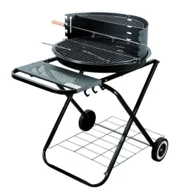 grill-ogrodowy-okragly-weglowy-z-polkami-na-kolkach-54x84-cm