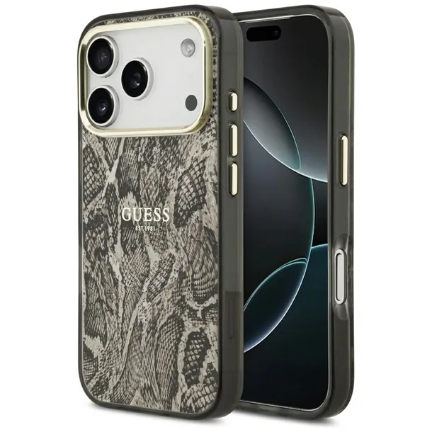 etui-guess-python-pattern-magsafe-na-iphone-17-pro-max-brazowe