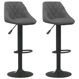 stolki-barowe-aksamitne-ciemnoszare-2-szt-46x44x-82-103-cm
