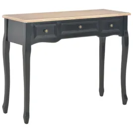 stolik-garderobiany-z-szufladami-czarno-brazowy-100x35x78-cm