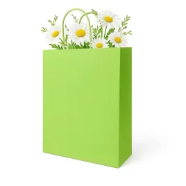 torba-papierowa-230x120x300-mm-zielona-ozdobna-na-prezent-50-sztuk