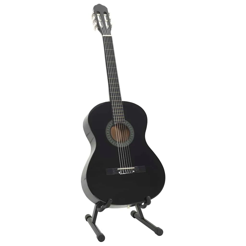 gitara-klasyczna-4-4-czarna-zestaw-11-elementow-stan-nowy