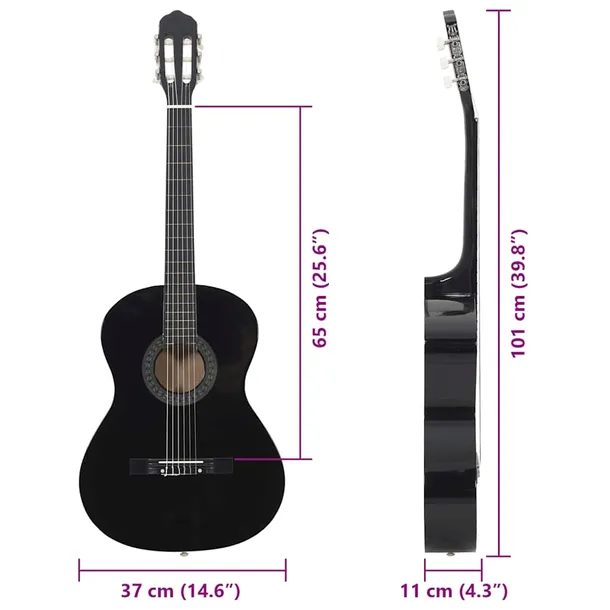 gitara-klasyczna-4-4-czarna-zestaw-11-elementow-stan-nowy-marka-inna