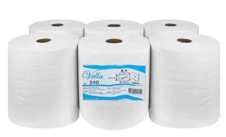 Ręcznik Papierowy VELLA MATIC 6 x 140m 2 warstwowy 100% Celuloza Biały