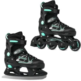 rolki-lyzwy-figurowe-2w1-regulowane-raven-spirit-black-mint-37-40