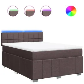 lozko-kontynentalne-z-materacem-brazowe-tkanina-140x200-cm