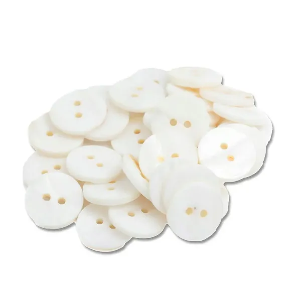 Guziki 22mm dwie dziurki biały 10szt