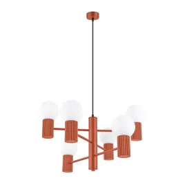 zyrandol-sufitowy-lampa-modne-kule-halo-6-ochra-czerwona-sollux-sl-1833