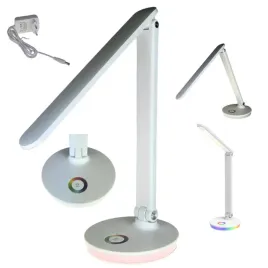lampka-biurkowa-led-z-kolorowym-swiatlem-w-podstawie-biala