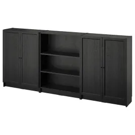 ikea-billy-oxberg-regal-z-drzwiami-czarny-imit-debu-240x30x106-cm