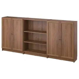 ikea-billy-oxberg-regal-z-drzwiami-brazowy-orzech-240x30x106-cm