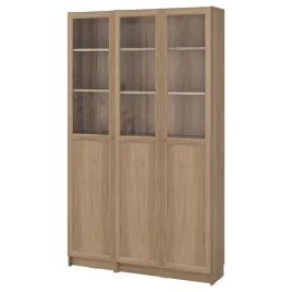 ikea-billy-oxberg-kombinacja-regalowa-drzwi-szkl-imit-debu-120x30x202-cm