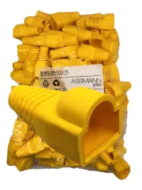 oslonka-na-wtyk-rj45-zolte-oslona-opakowanie-100-sztuk