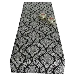 bieznik-ornament-czarny-bialy-40x140