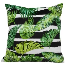 poszewka-welurowa-40x40-welur-liscie-monstery-plus-pasy-czarny-bialy