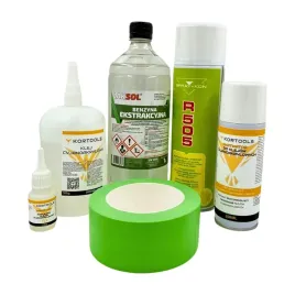 zestaw-klej-tasma-kortools-tasma-zielona-5cm-x-50m-klej-500g