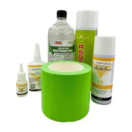 zestaw-klej-tasma-kortools-tasma-zielona-10cm-x-50m-klej-100g