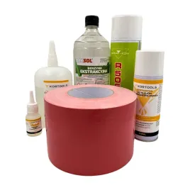 zestaw-klej-tasma-kortools-tasma-rozowa-10cm-x-50m-klej-500g